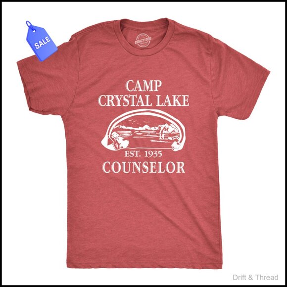 Other - Men's Vintage Camp Crystal Lake Horror Movie T-Shirt, Halloween Attire